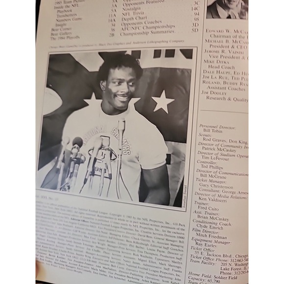 1986 CHICAGO BEARS vs LOS ANGELES Rams NFC Championship Program SOLDIER‎ FIELD - Picture 9 of 10